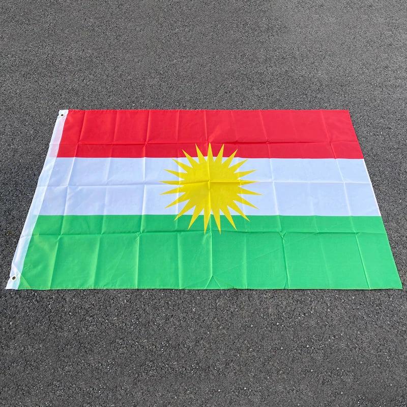 Kurdistan Hanging Polyester Flag