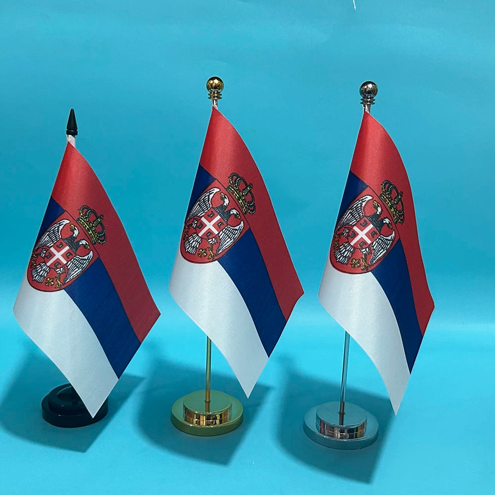 Office Desk Flag of Serbia