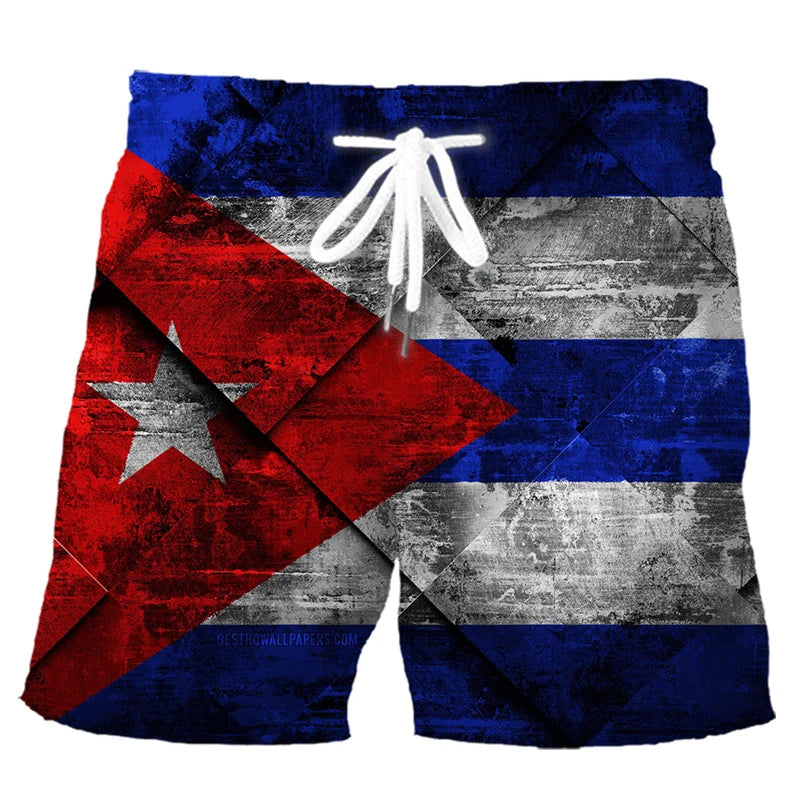 Cuban Flag Beach Shorts