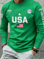 USA Flag Long Sleeve T-shirt