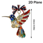 2D USA Patriotic Stained Glass Style Hanging Ornaments