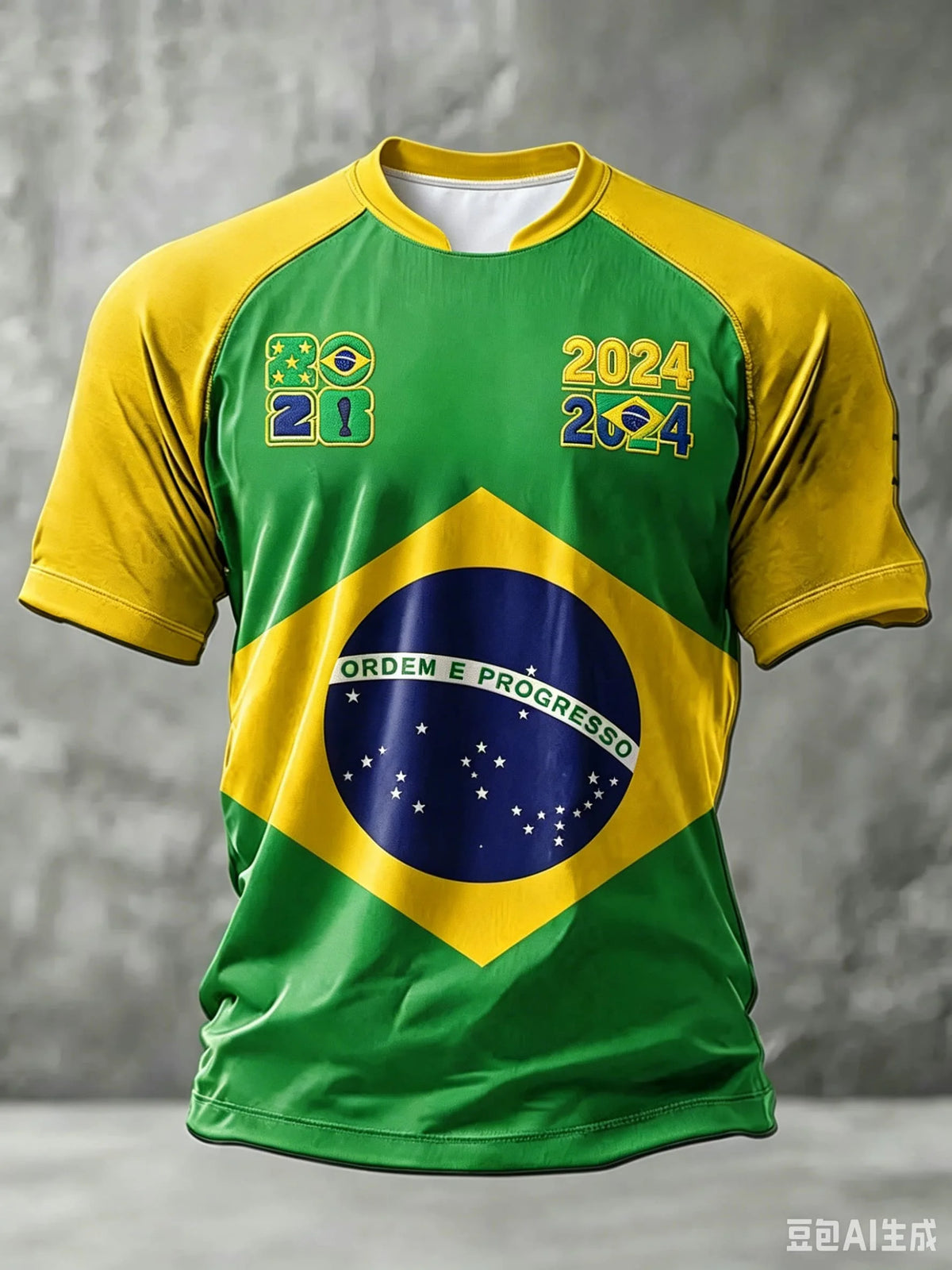 Brazil Savior Christ Pattern Tee