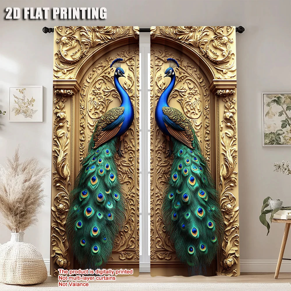 Peacock Gothic Curtains