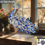 Gorgeous Crystal Peacock Figurine