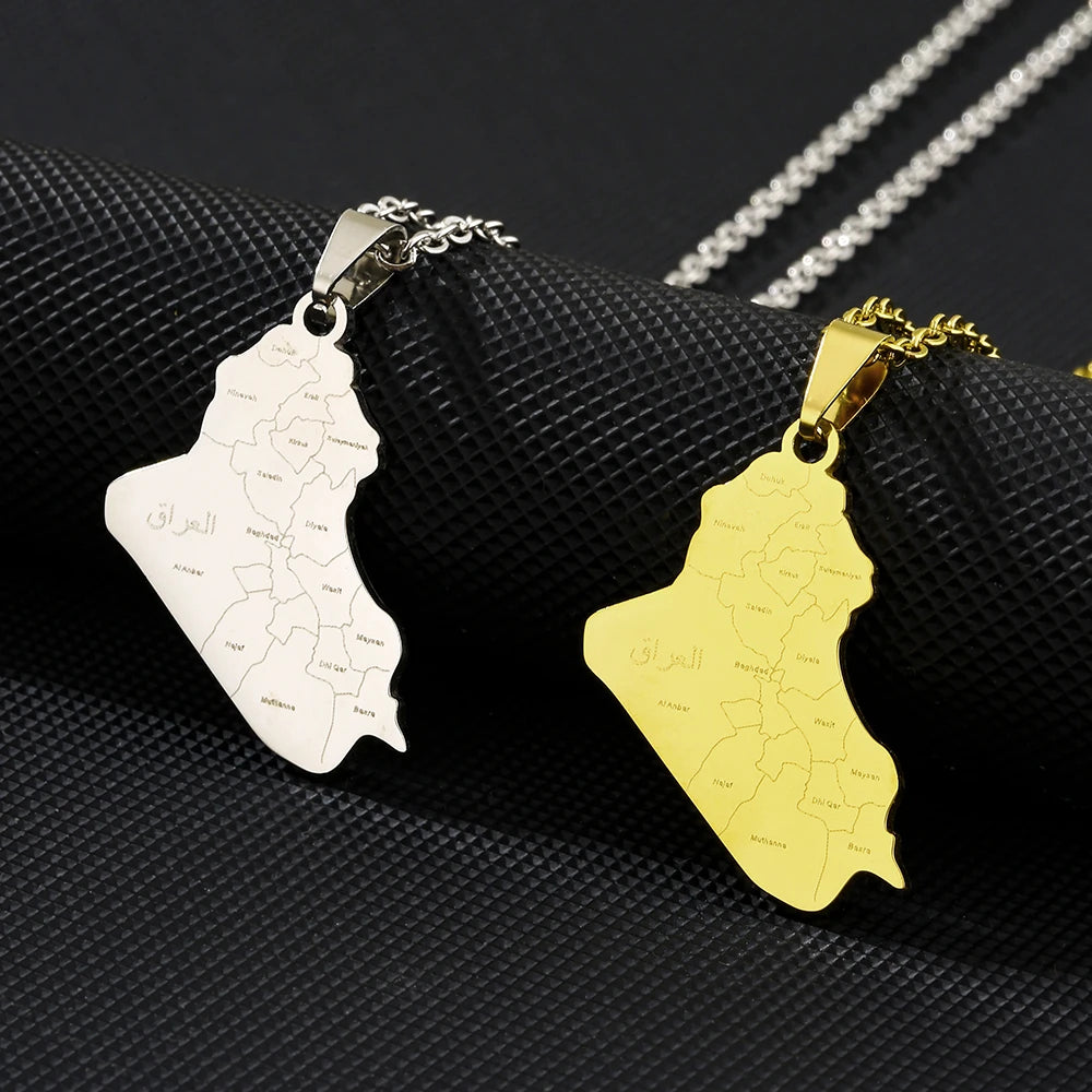 Iraq Map Pendant