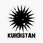 Kurdistan Flag Map Emblem Stickers