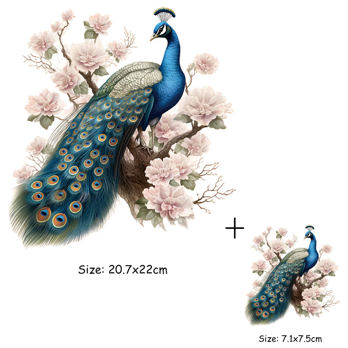 Peacock Iron-On Patches