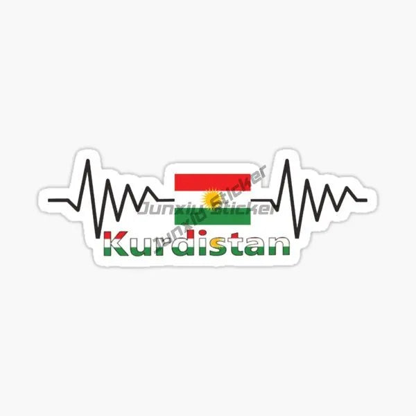 Kurdistan Map National Flag and Emblem Sticker