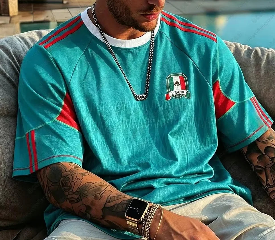 Brazil Color Block Tee Quick-Dry Top