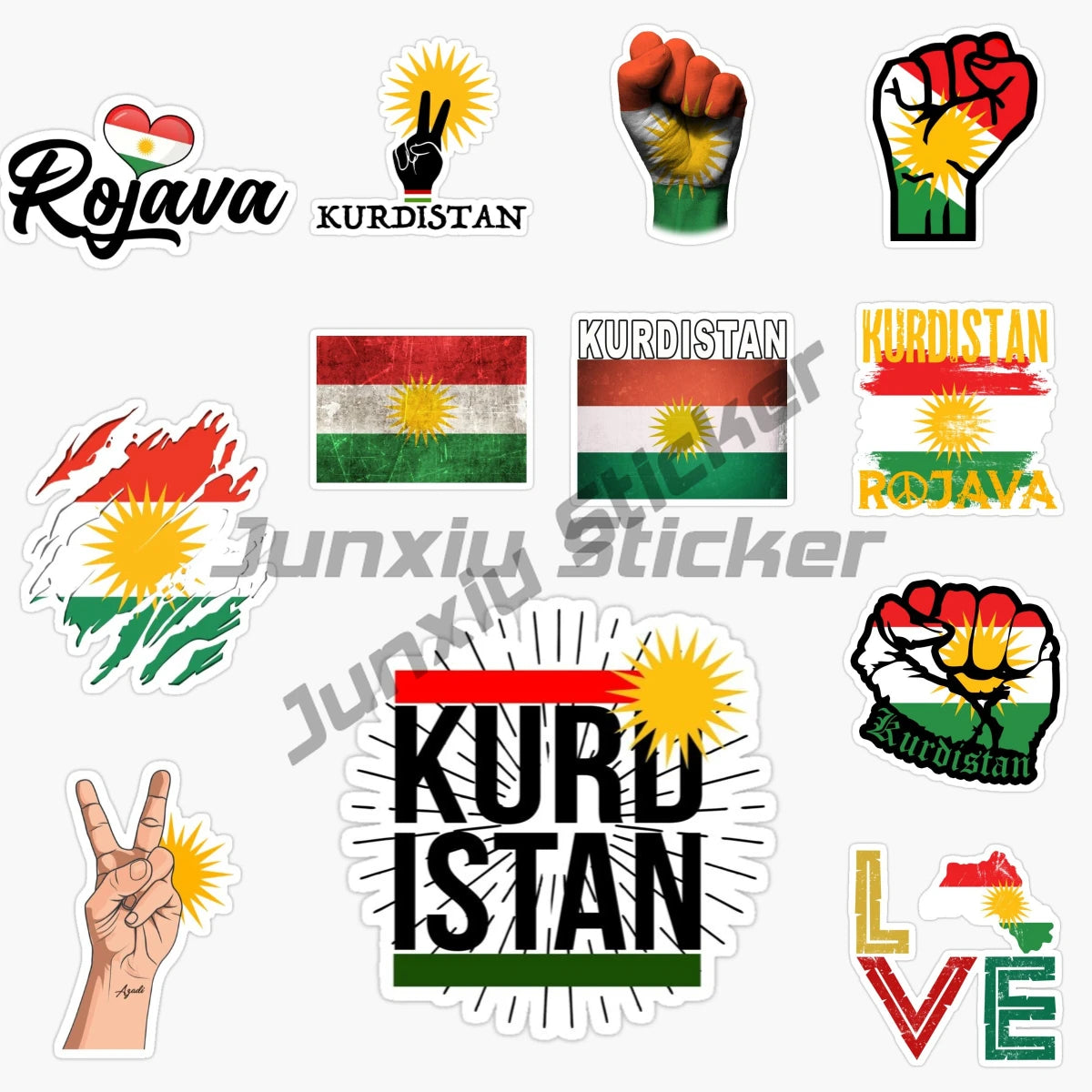 Kurdistan National Emblem Sticker