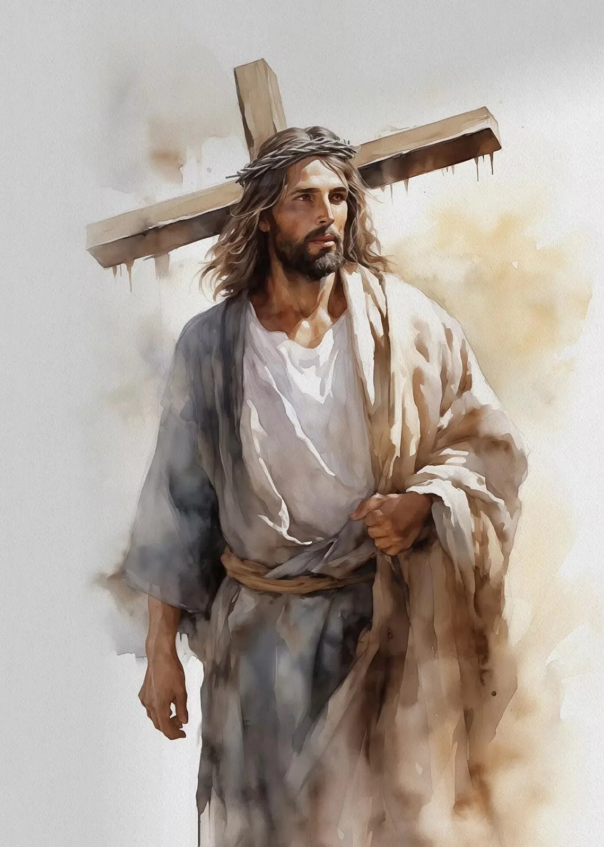 Jesus and The Cross Jesus Poster