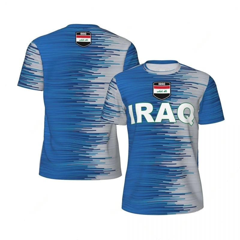 Iraq Flag Football Jersey T Shirt