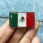 Green White Red Eagle Mexico Flag Badge Brooch Jewelry