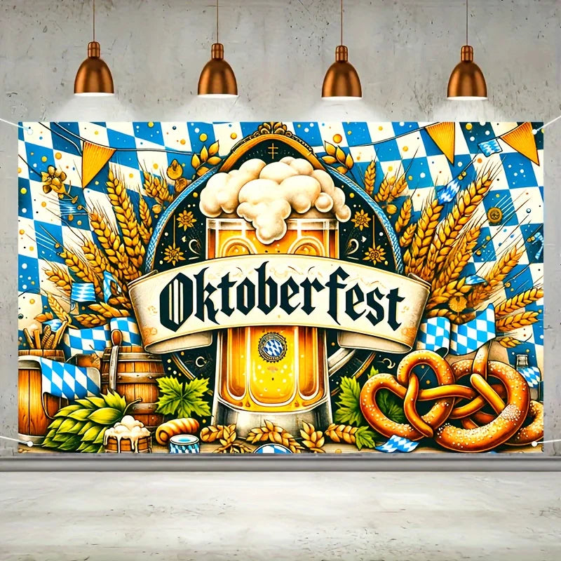 Oktoberfest theme banner 1 piece - Traditional German celebration background