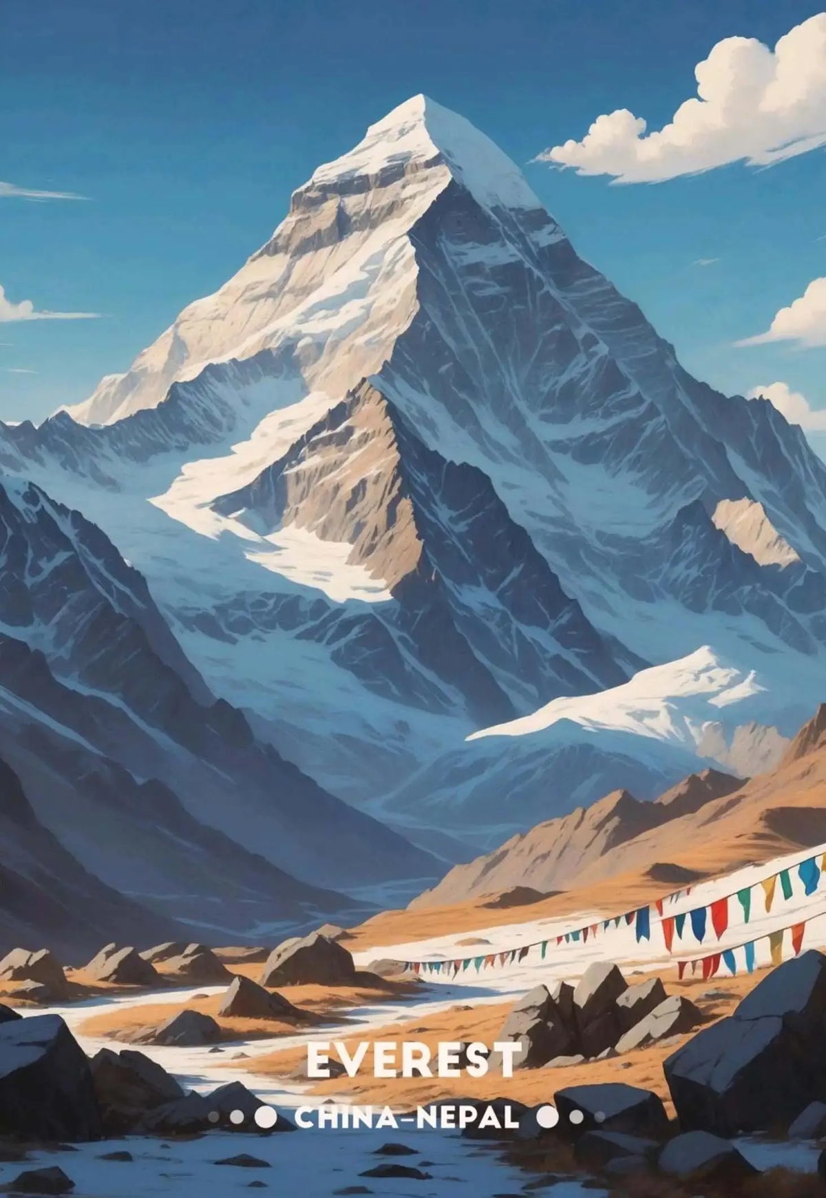 Stunning Mountain Landscape Posters Himalayan Nepal