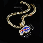 Pendant Necklace Hip-hop American Football Fans -Buffalo Bills