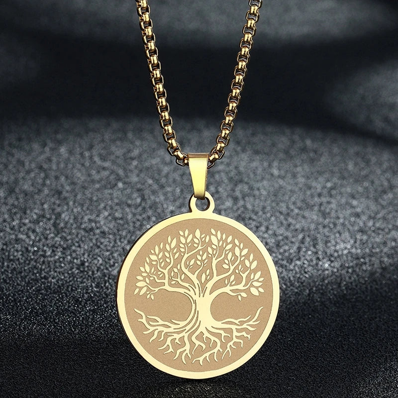 Engraved Star Pendant Necklace