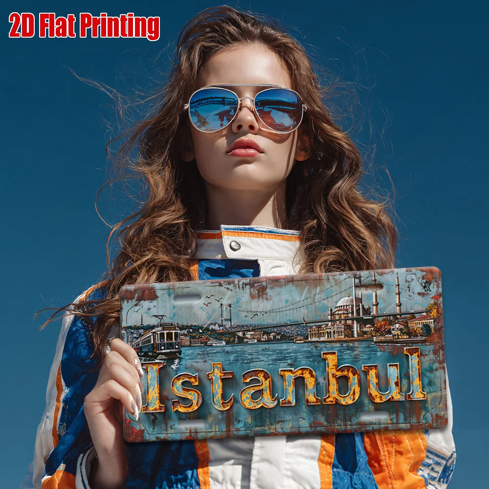 Vintage Metal Sign, ISTANBUL