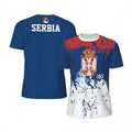 Fashion Serbia Flag Graphic Football T Shirts