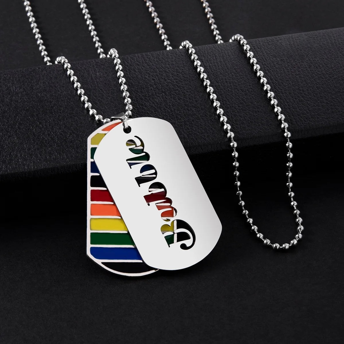 Stainless Steel LGBT Gay Lesbian Love Pride Necklaces