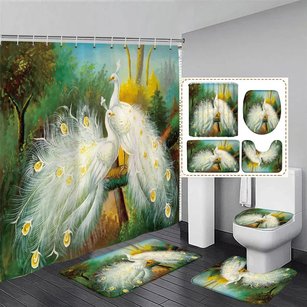 Peacock Bathroom Set