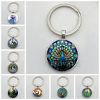 Beautiful Colorful Peacock Keychain