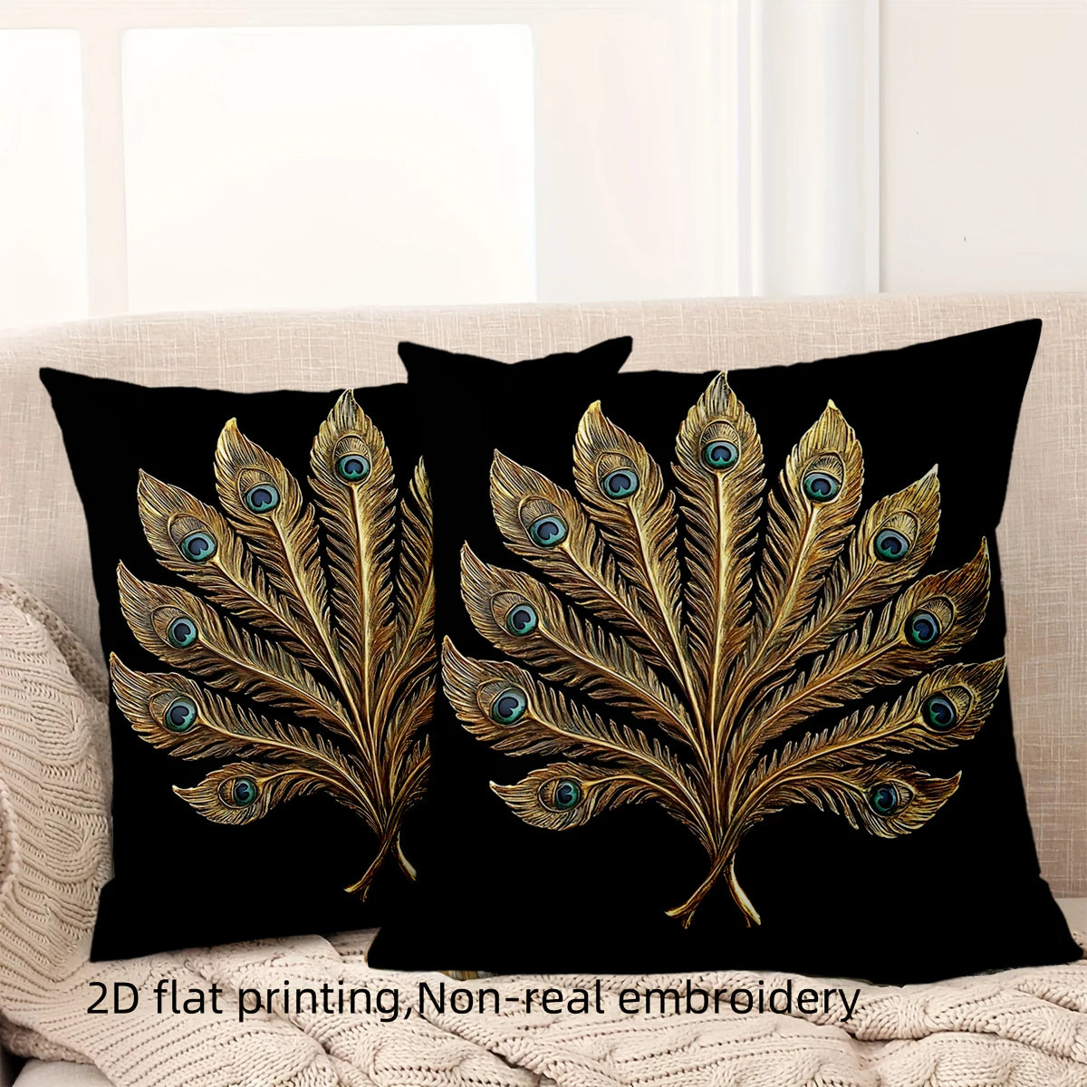 Peacock Pillowcase Decor