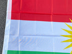 aerxemrbrae     90*150cm  علم كردستان  راية كردستان  علم كردي من البوليستر للتعليق والديكور المنزلي