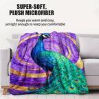 Peacock Flannel Blanket