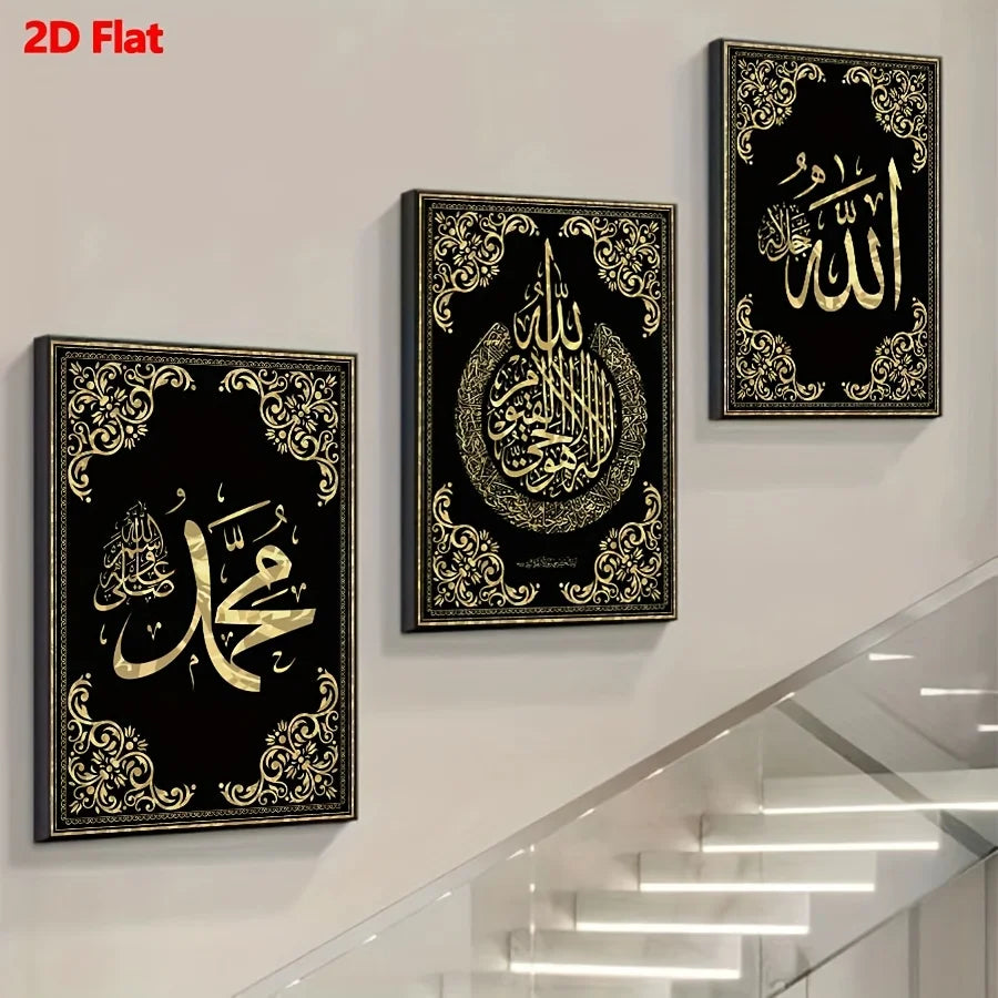 Black-Gold Calligraphy Posters