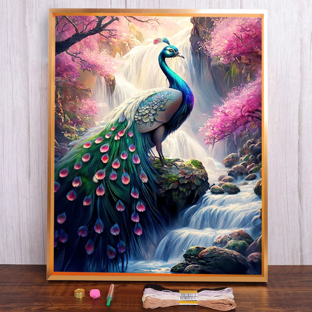 Peacock Cross Stitch Kit