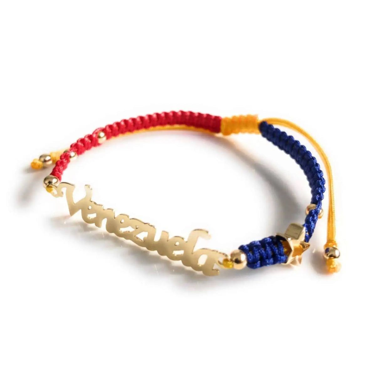 Venezuelan Flag Color Braided Rope Bracelet Women Men Adjustable Woven Rope Ethnic Patriotic Gift