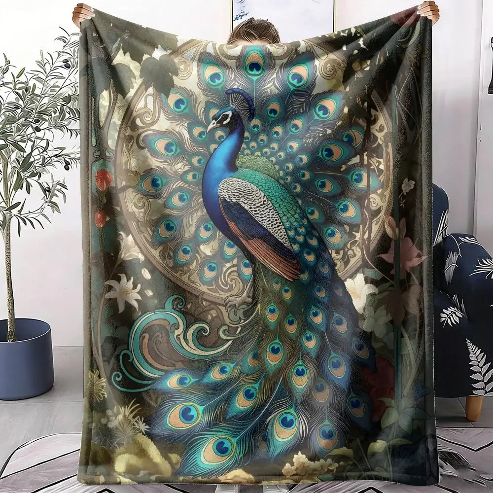 Peacock Throw Blanket