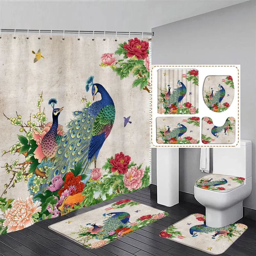 Peacock Bathroom Set