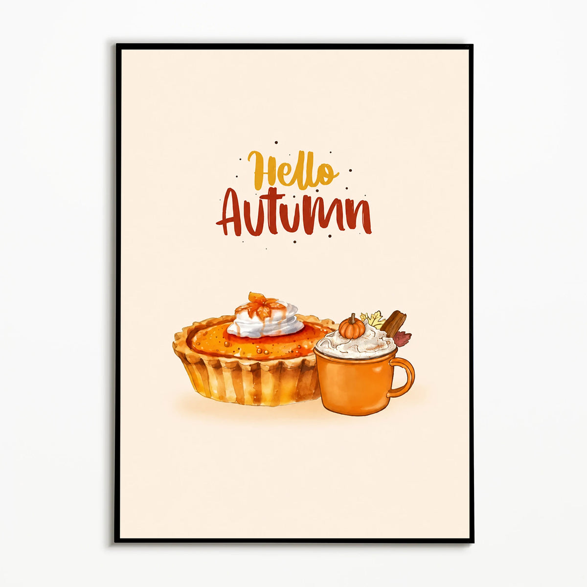1PC Autumn Pumpkin Spice Latte Poster