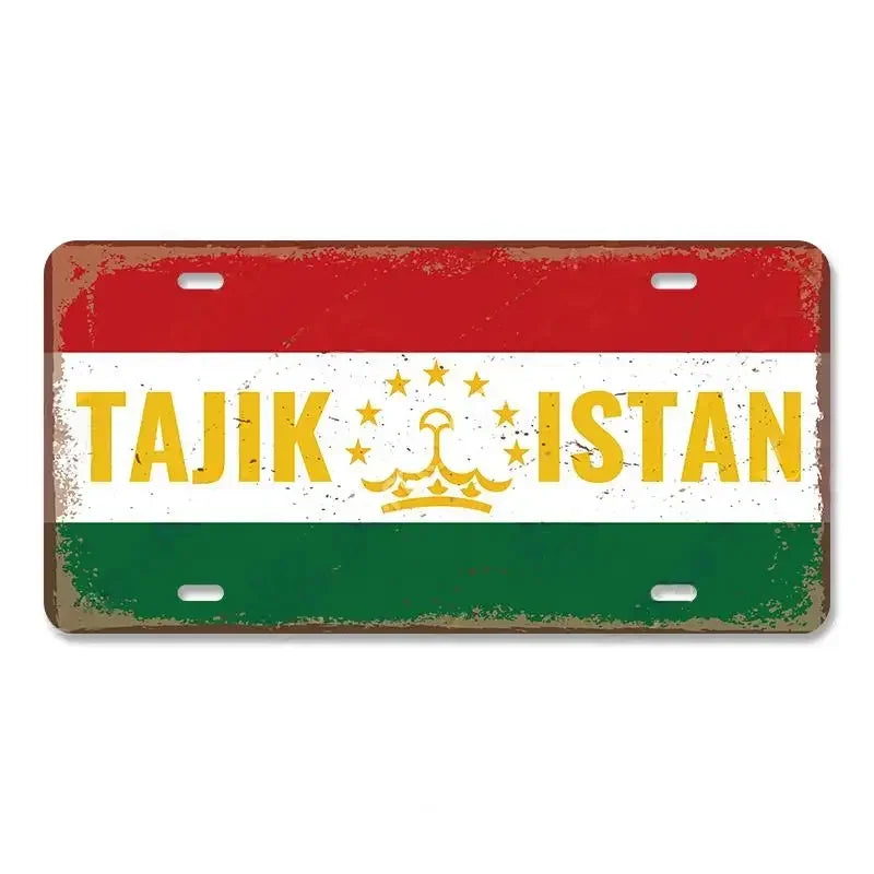 Myanmar Flag Aluminum Sign – Vintage Wall Decor