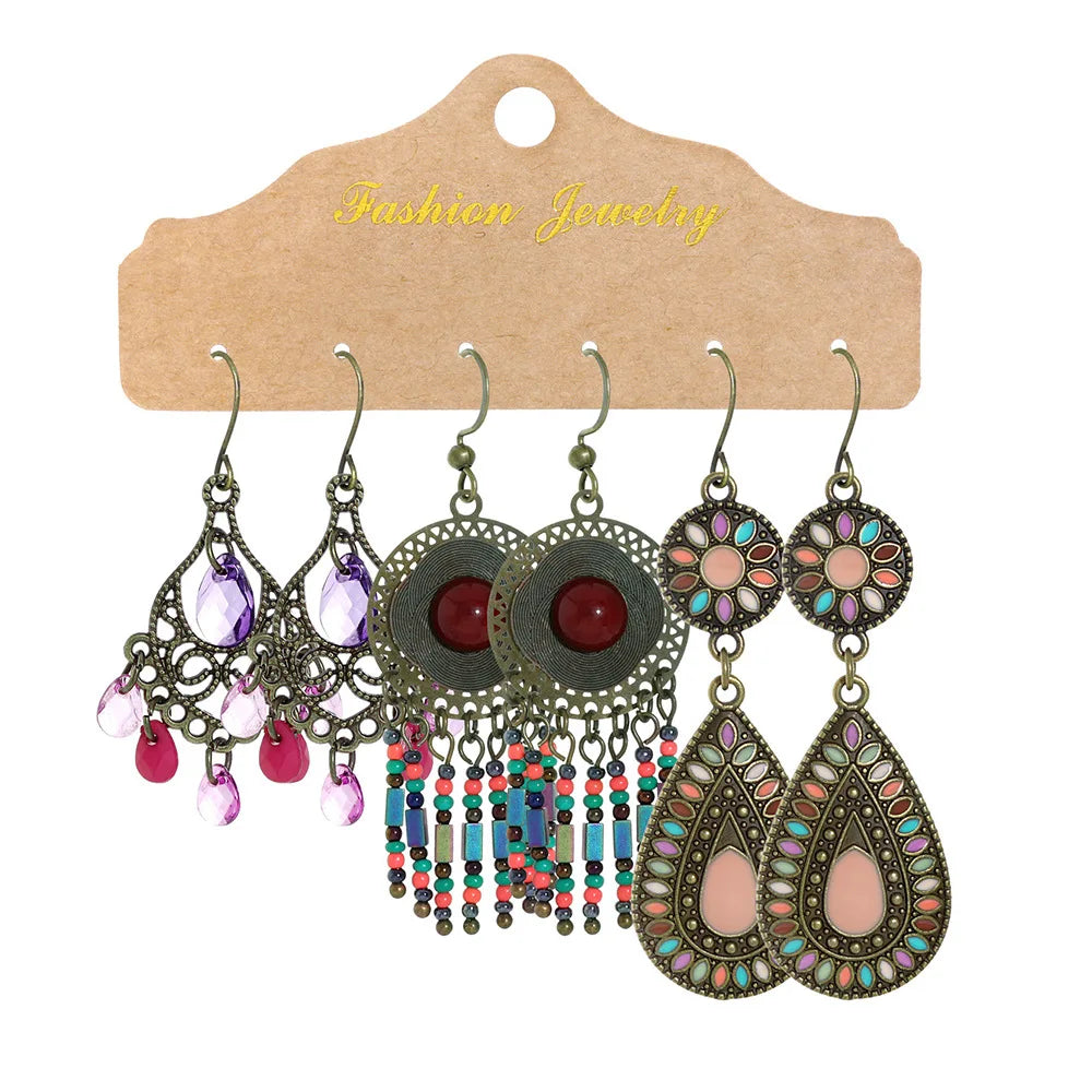 Vintage Ethnic Dangle Hanging Drop Earrings