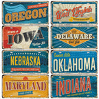 USA License Plate Landmark Metal