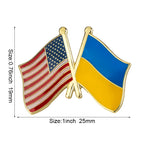 Ukraine Flag Badge with Other Countries