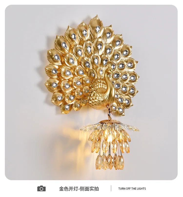 Creative Peacock Wall Lamp