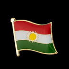 KURDISTAN Flag Badge Brooch National Lapel Pins