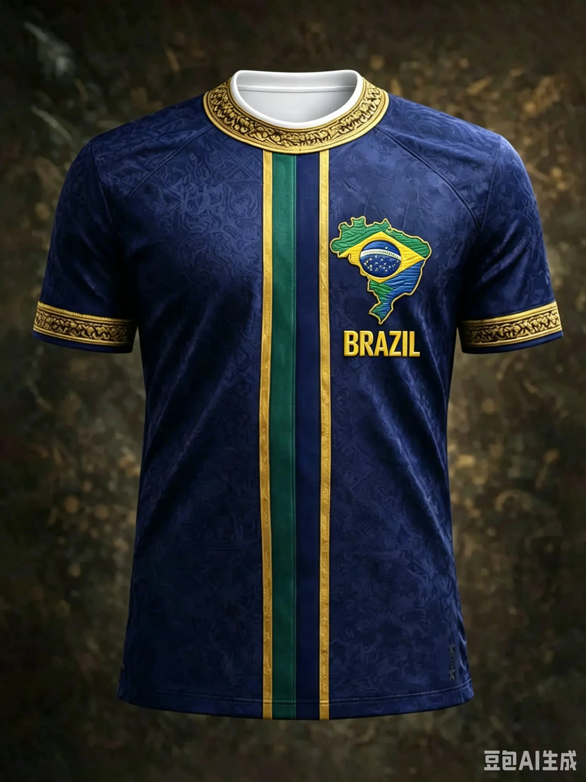 Brazil Savior Christ Pattern Tee