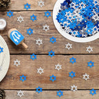 Hanukkah Party Blue Silver Star Festival Home Table Decoration