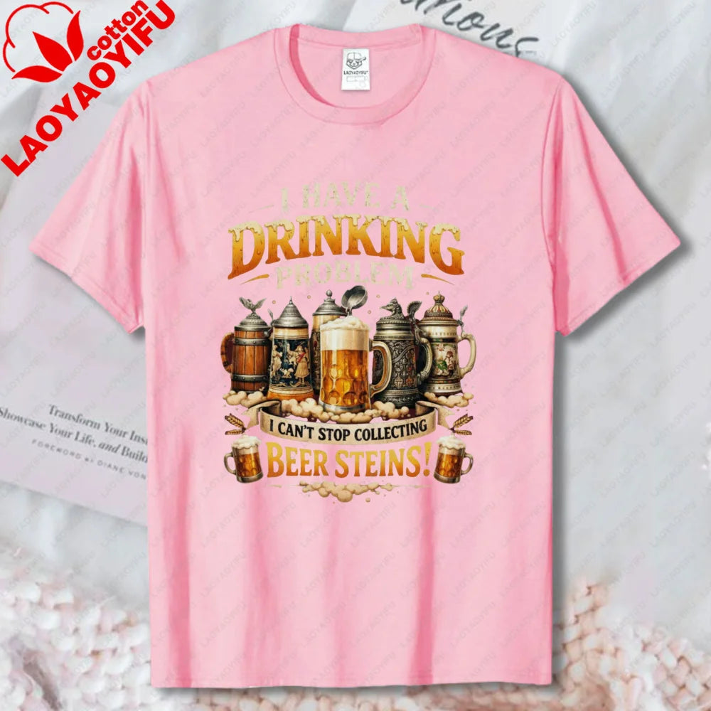 Drinking Problem Beer T-Shirt German Beer Lover Oktoberfest