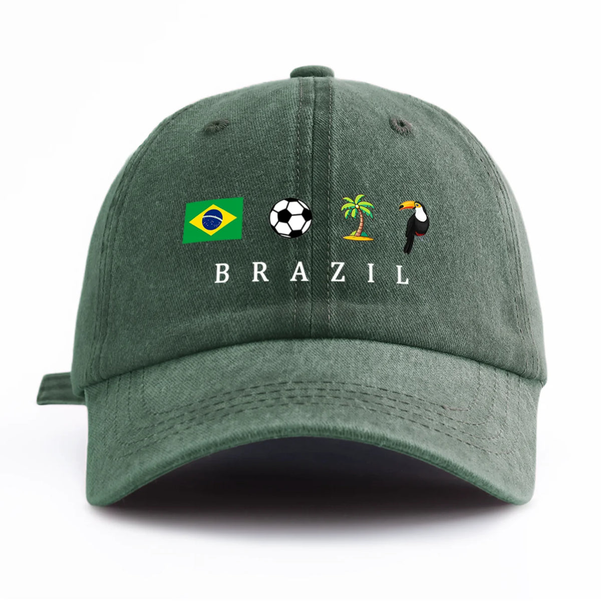 Brazil Flag Embroidered Cap All