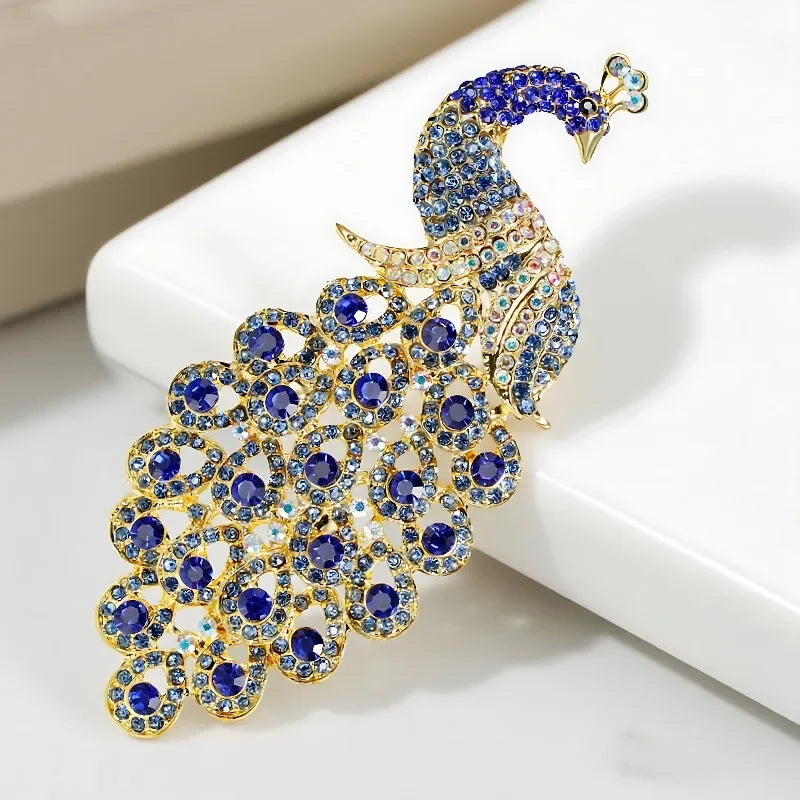 Luxury Peacock Feather Brooch