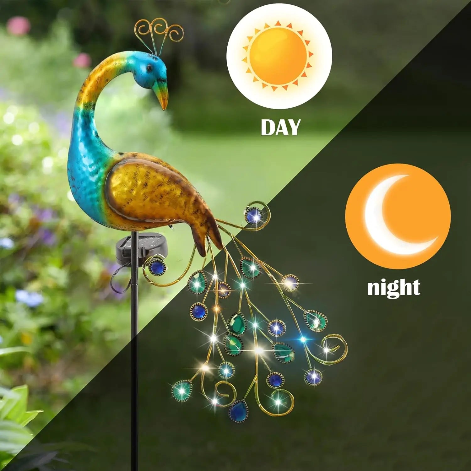 Peacock Shaped Solar Garden Lamp