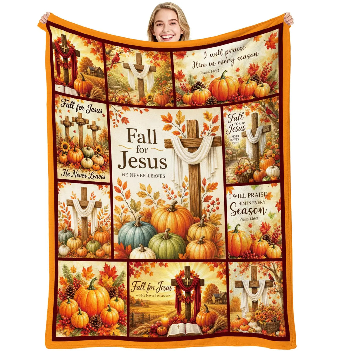 Fall Thanksgiving Throw Blanket