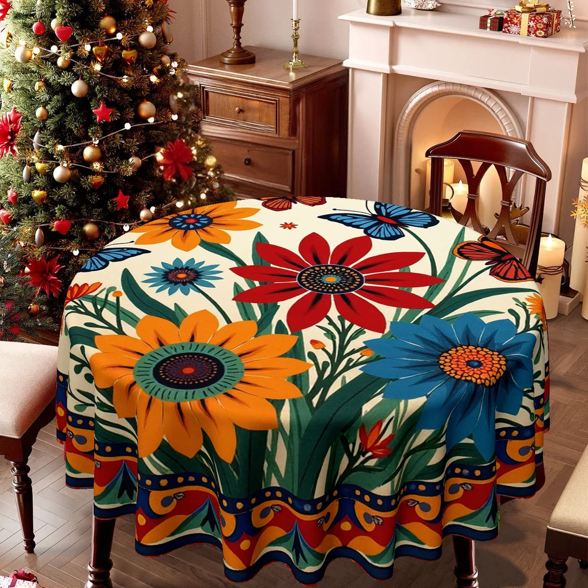 Mexican Round Tablecloth