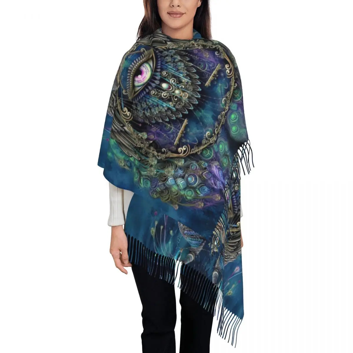 Ladies Long Peacock Cute And Beautiful Scarves